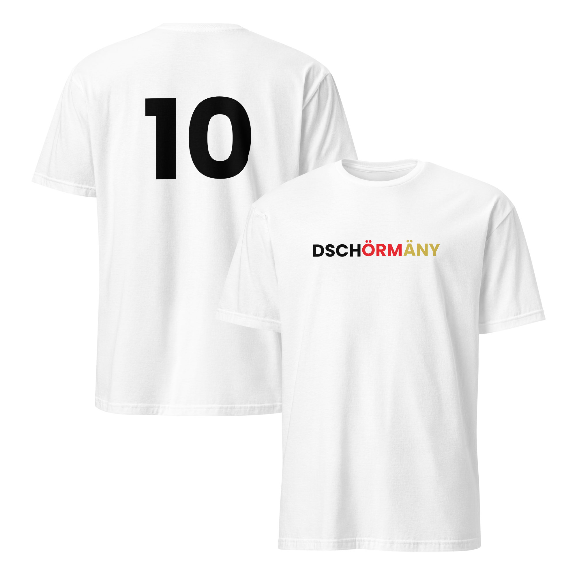 Unisex T-Shirt DSCHÖRMÄNY weiß front/back